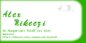 alex mikeczi business card